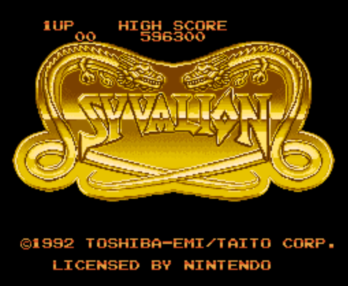 Syvalion Title Screen
